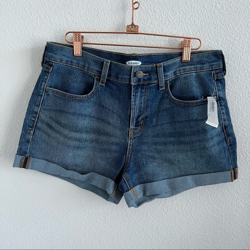 NWT Old Navy Denim Roll Hem Short Stretch Jean Shorts 8